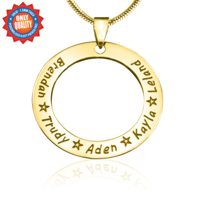 Personalised Circle of Trust Necklace - 18ct Gold Plated - Handcrafted & Custom-Made