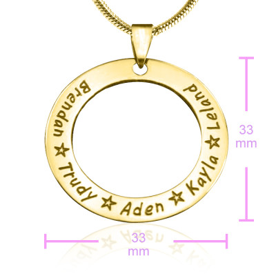 Personalised Circle of Trust Necklace - 18ct Gold Plated - Handcrafted & Custom-Made