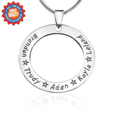 Personalised Circle of Trust Necklace - Sterling Silver - Handcrafted & Custom-Made
