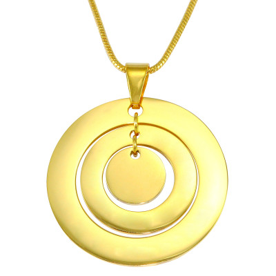 Personalised Circles of Love Necklace - 18ct GOLD Plated - Handcrafted & Custom-Made