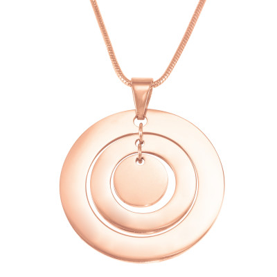 Personalised Circles of Love Necklace - 18ct Rose Gold Plated - Handcrafted & Custom-Made