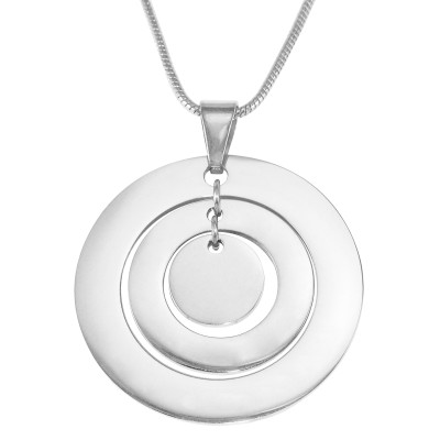 Personalised Circles of Love Necklace - Silver - Handcrafted & Custom-Made