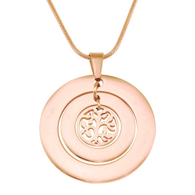 Personalised Circles of Love Necklace Tree - 18ct Rose Gold Plated - Handcrafted & Custom-Made