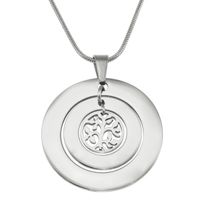Personalised Circles of Love Necklace Tree - Silver - Handcrafted & Custom-Made