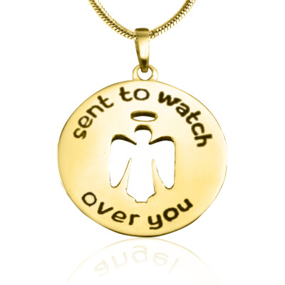 Personalised Guardian Angel Necklace 2 - 18ct Gold Plated - Handcrafted & Custom-Made