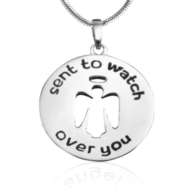 Personalised Guardian Angel Necklace 2 - Sterling Silver - Handcrafted & Custom-Made