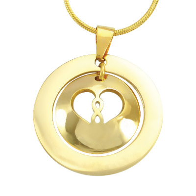 Personalised Infinity Dome Necklace - 18ct Gold Plated - Handcrafted & Custom-Made