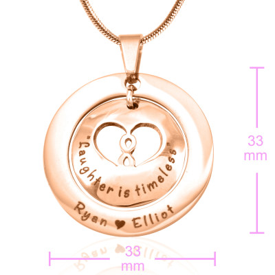 Personalised Infinity Dome Necklace - 18ct Rose Gold Plated - Handcrafted & Custom-Made