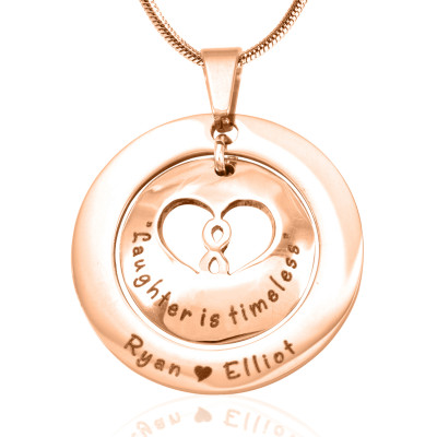 Personalised Infinity Dome Necklace - 18ct Rose Gold Plated - Handcrafted & Custom-Made