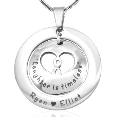 Personalised Infinity Dome Necklace - Sterling Silver - Handcrafted & Custom-Made