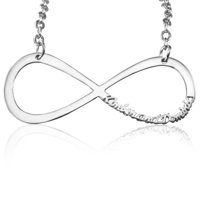 Personalised Classic Infinity Name Necklace - Sterling Silver - Handcrafted & Custom-Made