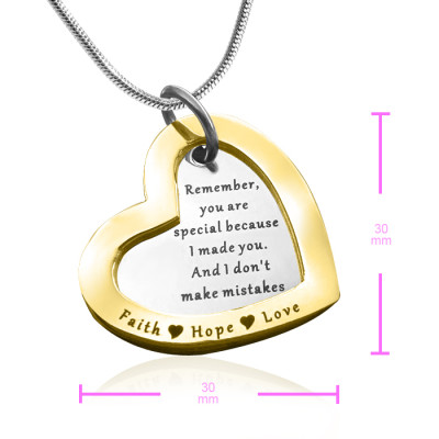 Personalised Love Forever Necklace - Two Tone - Gold  Silver - Handcrafted & Custom-Made