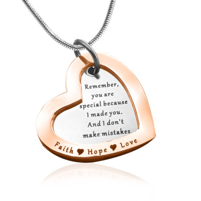 Personalised Love Forever Necklace - Two Tone - Rose Gold  Silver - Handcrafted & Custom-Made