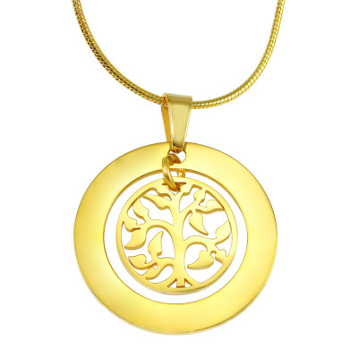 Personalised My Family Tree Necklace - 18ct Gold Plated - Handcrafted & Custom-Made