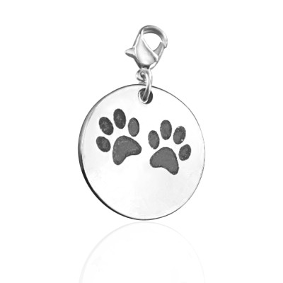 Personalised Paw Prints Charm - Handcrafted & Custom-Made