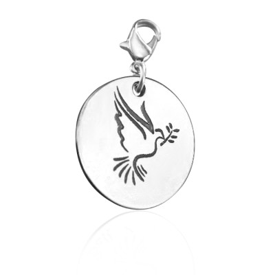 Personalised Peaceful Dove Charm - Handcrafted & Custom-Made
