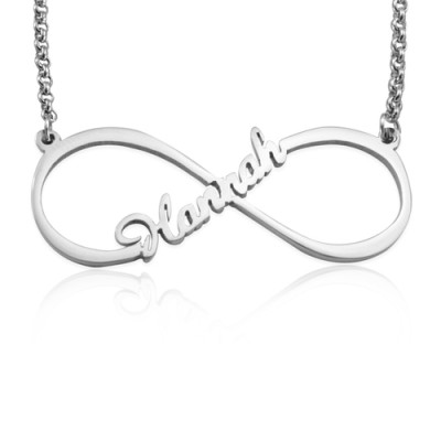 Personalised Single Infinity Name Necklace - Sterling Silver - Handcrafted & Custom-Made