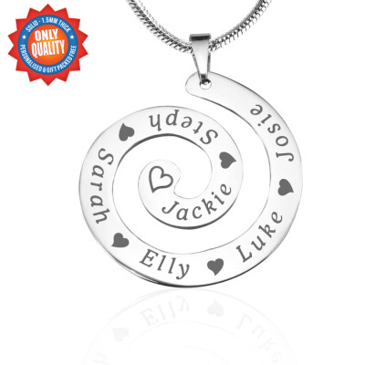 Personalised Swirls of Time Necklace - Sterling Silver - Handcrafted & Custom-Made