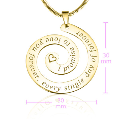 Personalised Promise Swirl - 18ct Gold Plated*Limited Edition - Handcrafted & Custom-Made