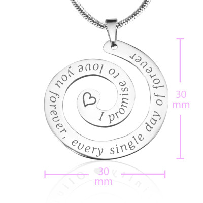 Personalised Promise Swirl - Sterling Silver *Limited Edition - Handcrafted & Custom-Made