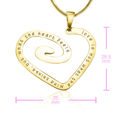 Personalised Love Heart Necklace - 18ct Gold Plated *Limited Edition - Handcrafted & Custom-Made