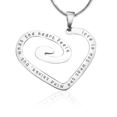Personalised Love Heart Necklace - Sterling Silver *Limited Edition - Handcrafted & Custom-Made