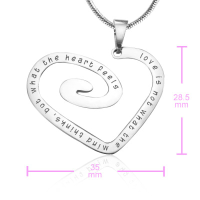 Personalised Love Heart Necklace - Sterling Silver *Limited Edition - Handcrafted & Custom-Made