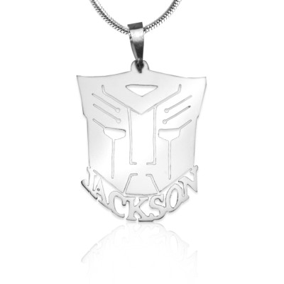 Personalised Transformer Name Necklace - Sterling Silver - Handcrafted & Custom-Made