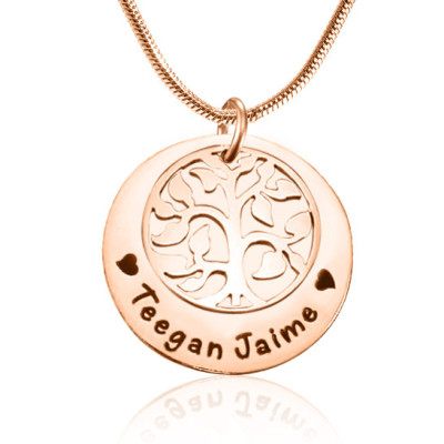 Personalised My Family Tree Single Disc - 18ct Rose Gold Plated - Handcrafted & Custom-Made