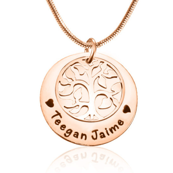Personalised My Family Tree Single Disc - 18ct Rose Gold Plated - Handcrafted & Custom-Made