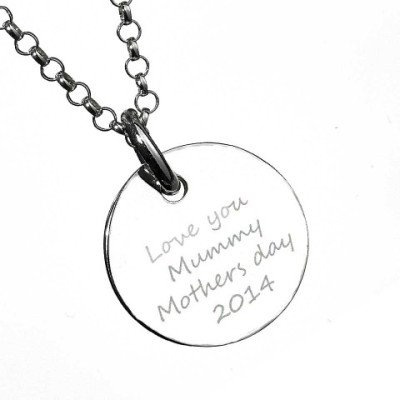 Large Engraved Handprint Necklace For Children - Handcrafted & Custom-Made