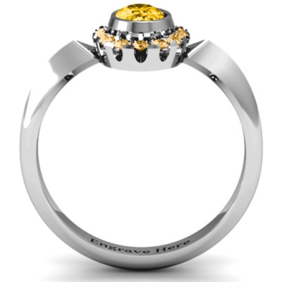 Royal  Bezel Set Oval Cluster Ring - Handcrafted & Custom-Made