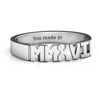 2016 Roman Numeral Graduation Ring - Handcrafted & Custom-Made