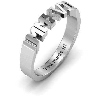 2016 Roman Numeral Graduation Ring - Handcrafted & Custom-Made