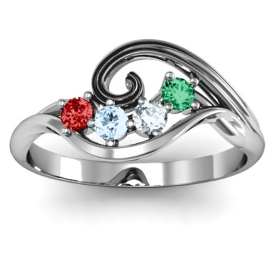 3 - 8 Stone Swirl Ring  - Handcrafted & Custom-Made
