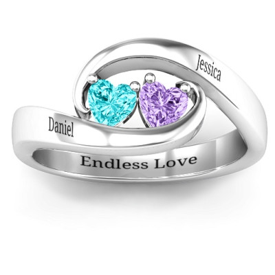 Pair of Hearts Ring - Handcrafted & Custom-Made