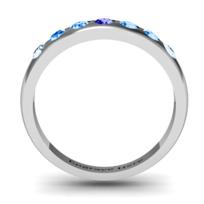 Gypsy Set Gemstone Belt Ring  - Handcrafted & Custom-Made