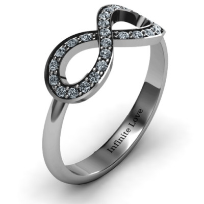 Accented Infinity Ring - Handcrafted & Custom-Made