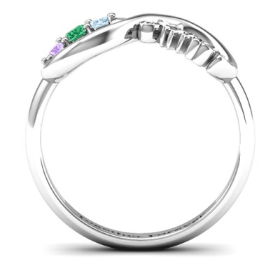 Aunt's Infinite Love Ring with Stones  - Handcrafted & Custom-Made