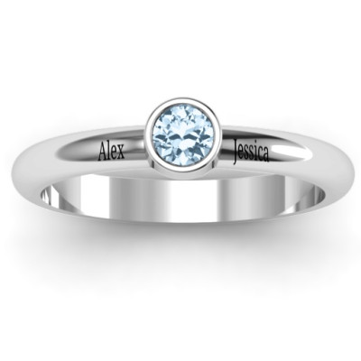 Bezel Set Solitaire Ring - Handcrafted & Custom-Made