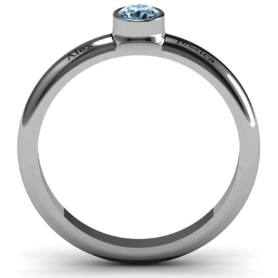 Bezel Set Solitaire Ring - Handcrafted & Custom-Made