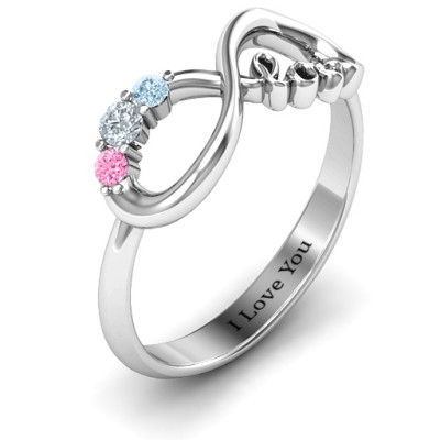 Birthstone Infinity Love Ring  - Handcrafted & Custom-Made