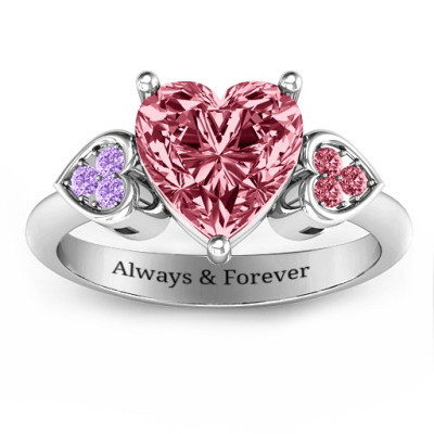 Brilliant Love Accented Heart Ring - Handcrafted & Custom-Made