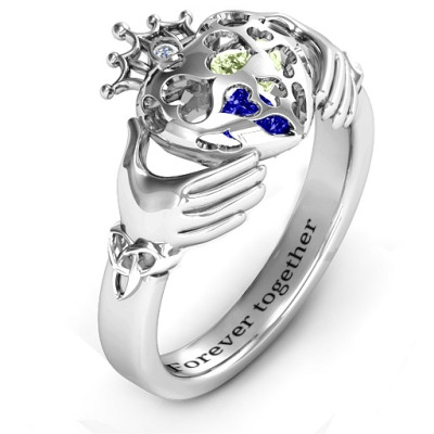 Caged Hearts Claddagh Ring - Handcrafted & Custom-Made