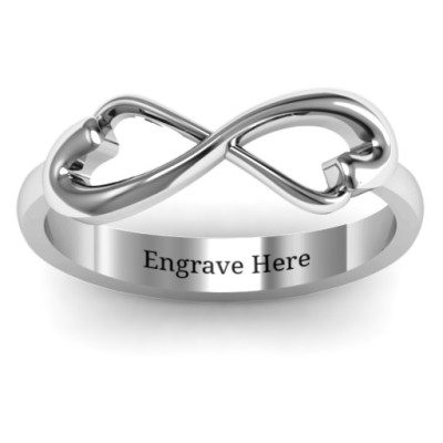 Classic Hearts Infinity Ring - Handcrafted & Custom-Made