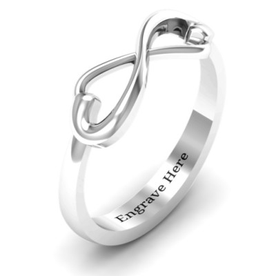 Classic Hearts Infinity Ring - Handcrafted & Custom-Made