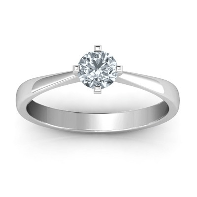 Classic Round Solitaire Ring - Handcrafted & Custom-Made