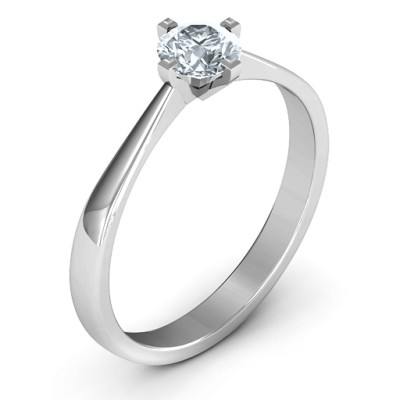 Classic Round Solitaire Ring - Handcrafted & Custom-Made