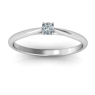 Classic Solitare Sparkle Ring - Handcrafted & Custom-Made