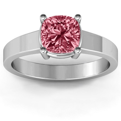 Cushion Cut Solitaire Ring - Handcrafted & Custom-Made